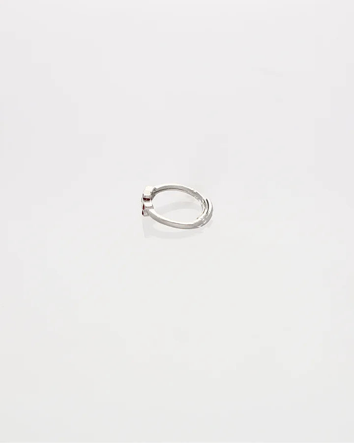 White Astronaut Adjustable Ring in 92.5 Silver
