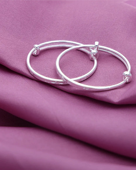Silver Glow Adjustable Kadli in 92.5 Silver