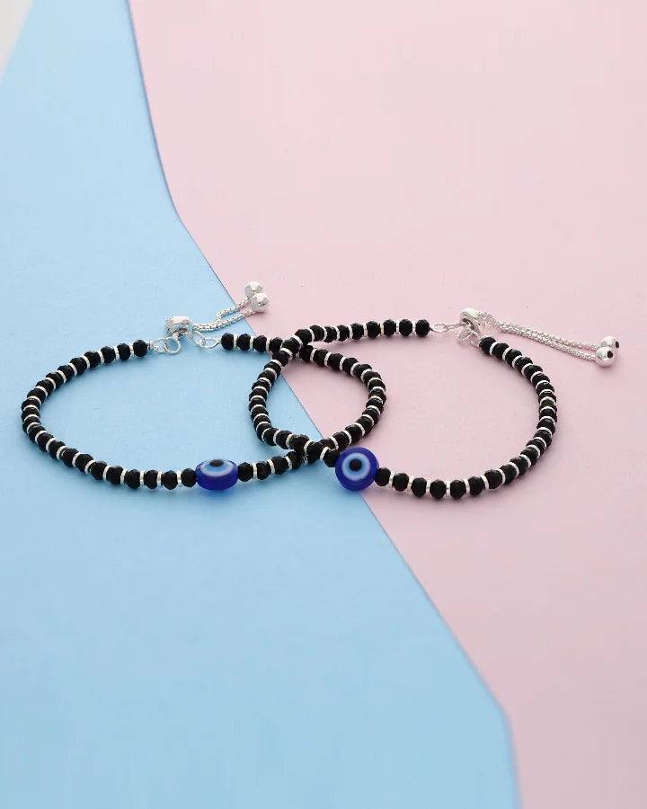 Beaded Payal in 92.5 Silver
