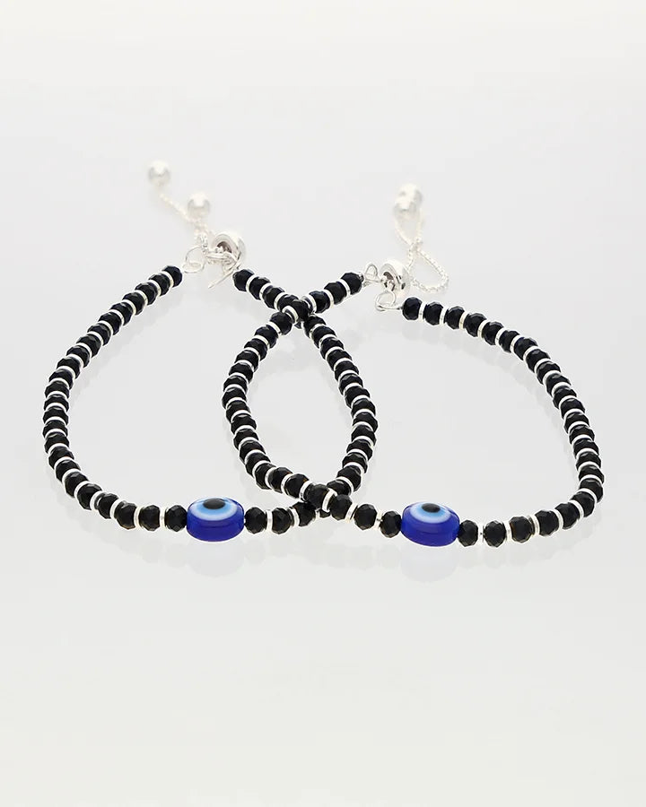 Beaded Payal in 92.5 Silver