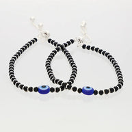 Beaded Payal in 92.5 Silver