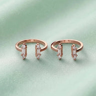 Rectarose Toe Rings in 92.5 Silver