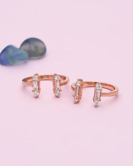 Rectarose Toe Rings in 92.5 Silver