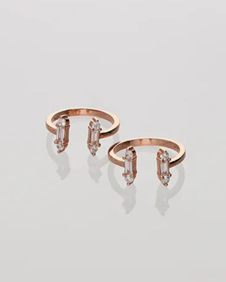 Rectarose Toe Rings in 92.5 Silver