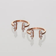 Rectarose Toe Rings in 92.5 Silver