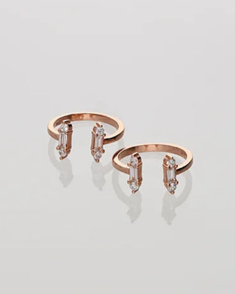 Rectarose Toe Rings in 92.5 Silver