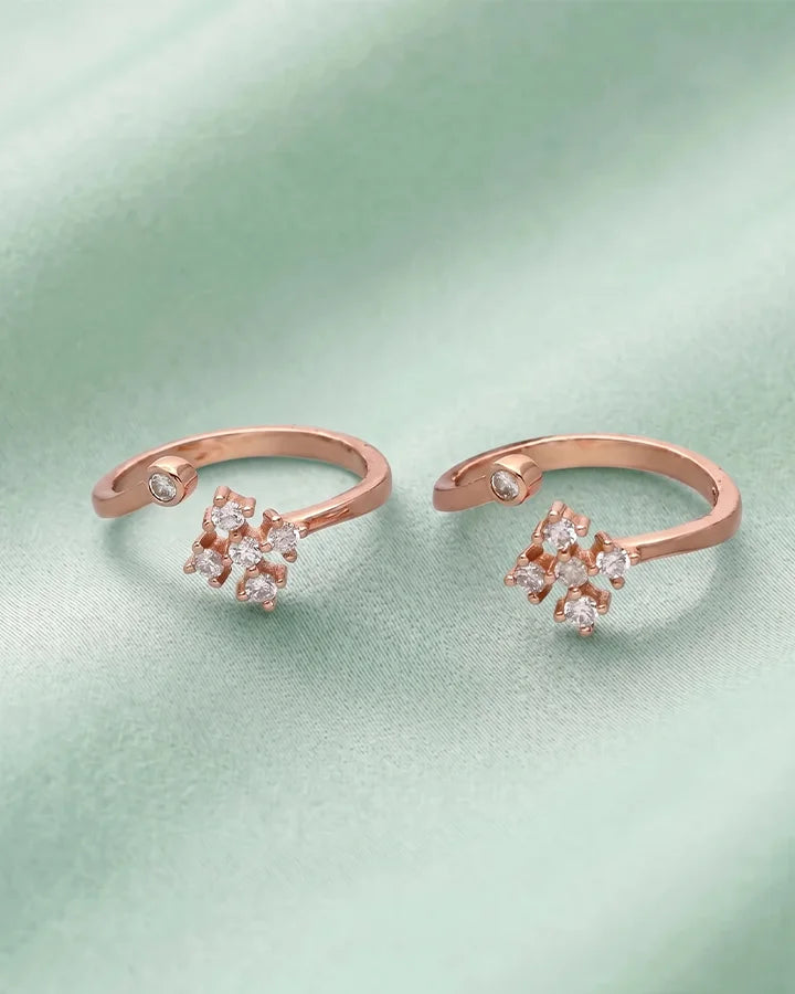 Circarose Toe Rings in 92.5 Silver