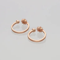 Rose Toe Rings in 92.5 Silver