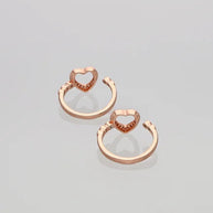 Heart Toe Rings in 92.5 Silver