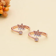 Crown Toe Rings in 92.5 Silver