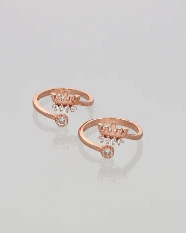 Crown Toe Rings in 92.5 Silver