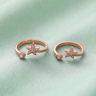 Astra Toe Rings in 92.5 Silver