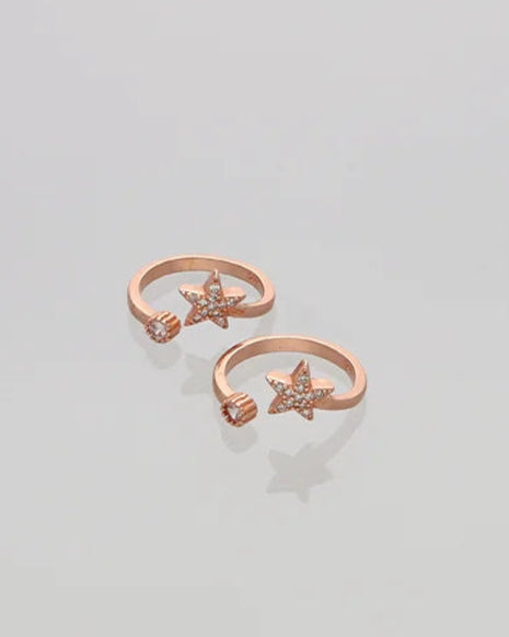 Astra Toe Rings in 92.5 Silver
