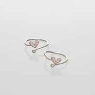 MiniHeart Toe Rings in 92.5 Silver