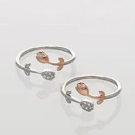 Loop Toe Rings in 92.5 Silver