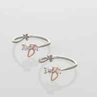 Flutura Toe Rings in 92.5 Silver