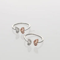 Papillon Toe Rings in 92.5 Silver