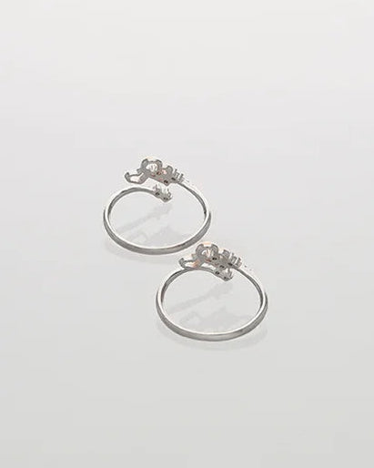 Heart link Toe Rings in 92.5 Silver