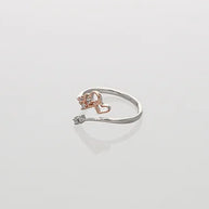 Heart link Toe Rings in 92.5 Silver