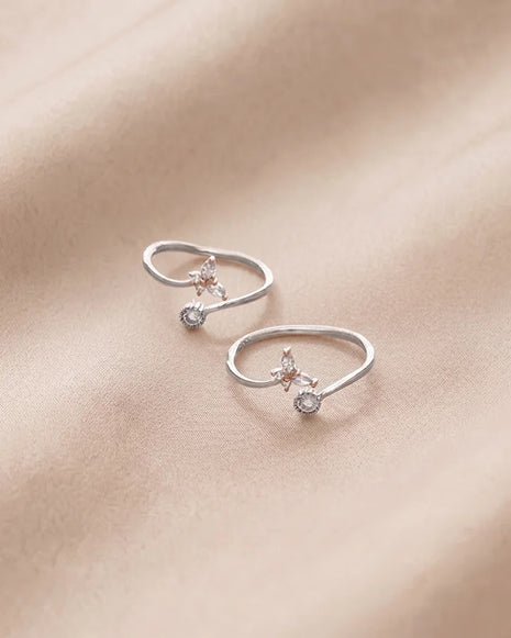 Winglit Toe Rings in 92.5 Silver