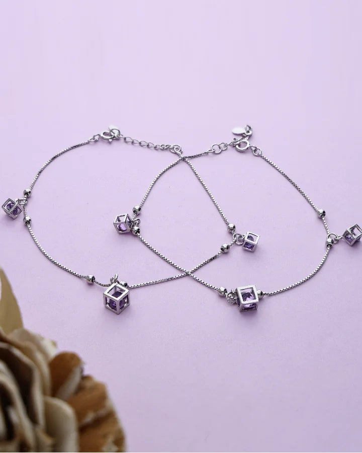 Amethyst Payal in 92.5 Silver
