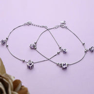 Amethyst Payal in 92.5 Silver