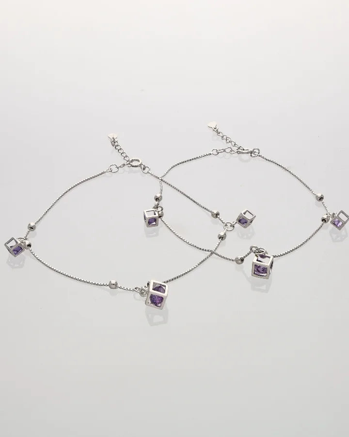 Amethyst Payal in 92.5 Silver