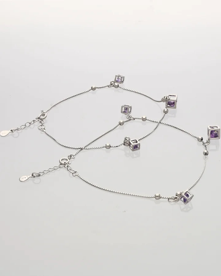 Amethyst Payal in 92.5 Silver