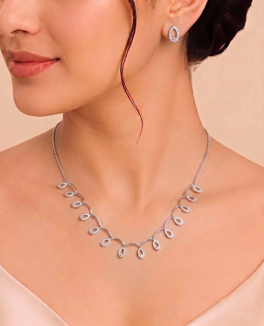 OvalAura DazzleSet Necklace