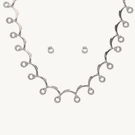 EternaGlow Rhodium Necklace