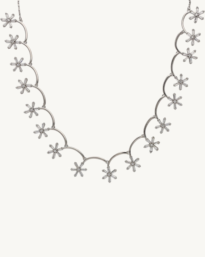 FrostFlake ShimmerSet Necklace