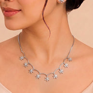 FrostFlake ShimmerSet Necklace