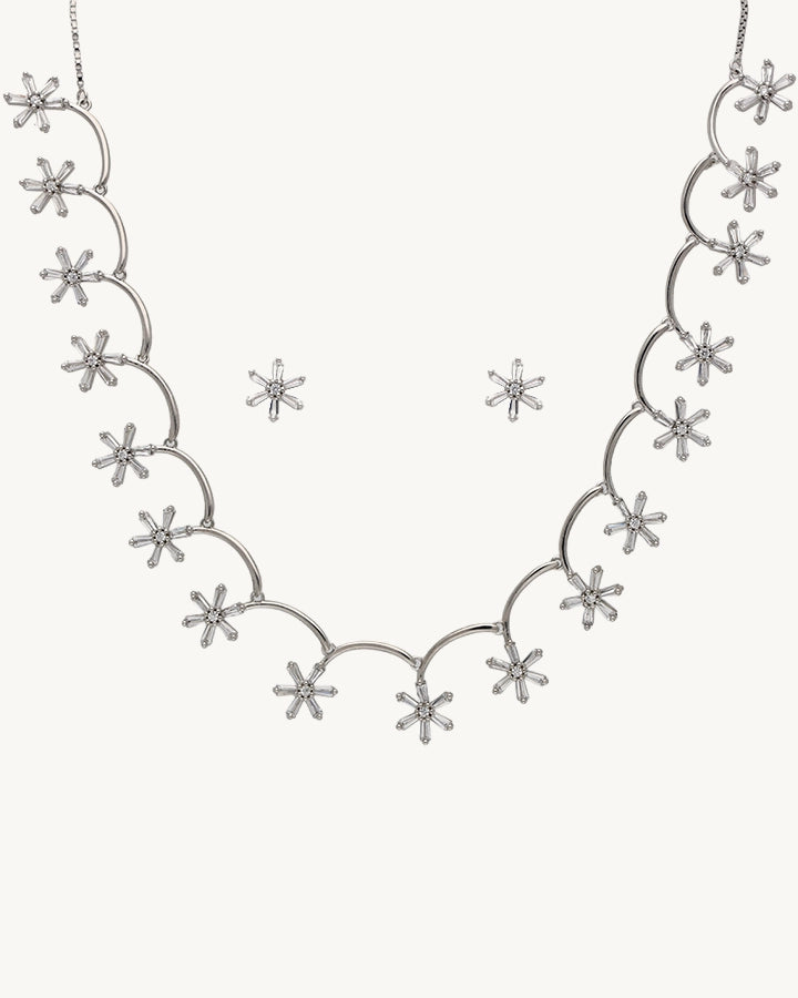 FrostFlake ShimmerSet Necklace