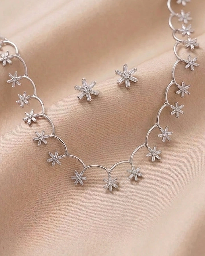 FrostFlake ShimmerSet Necklace