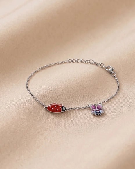 Ladybug Bracelet in 92.5 Silver