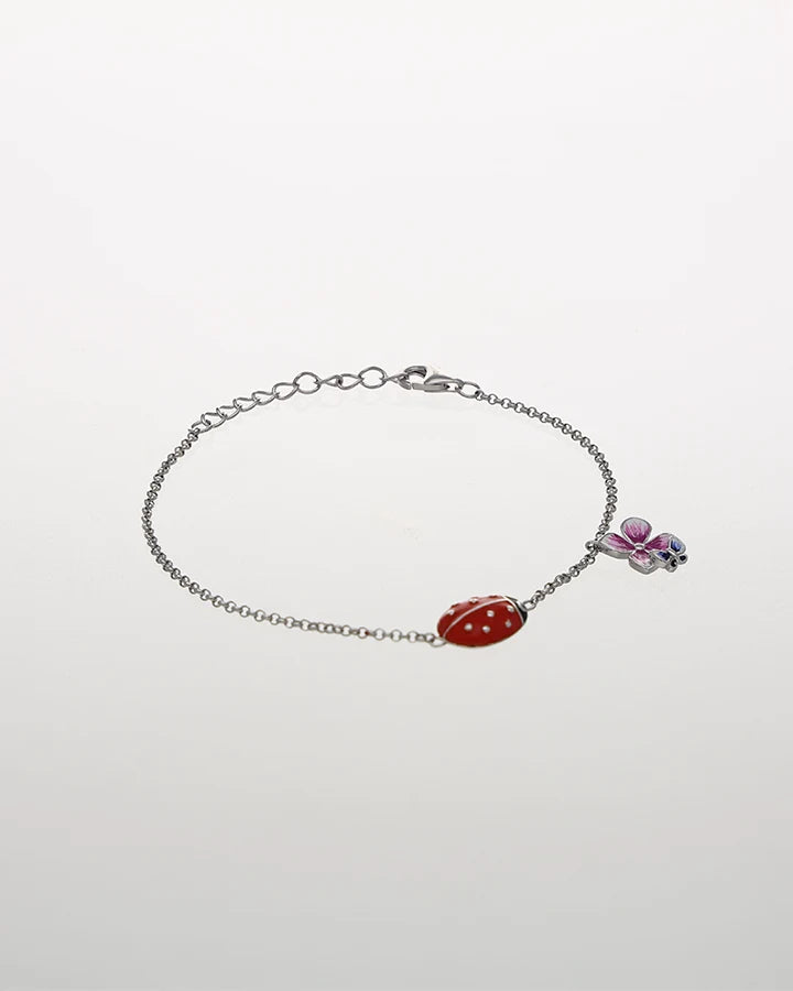 Ladybug Bracelet in 92.5 Silver