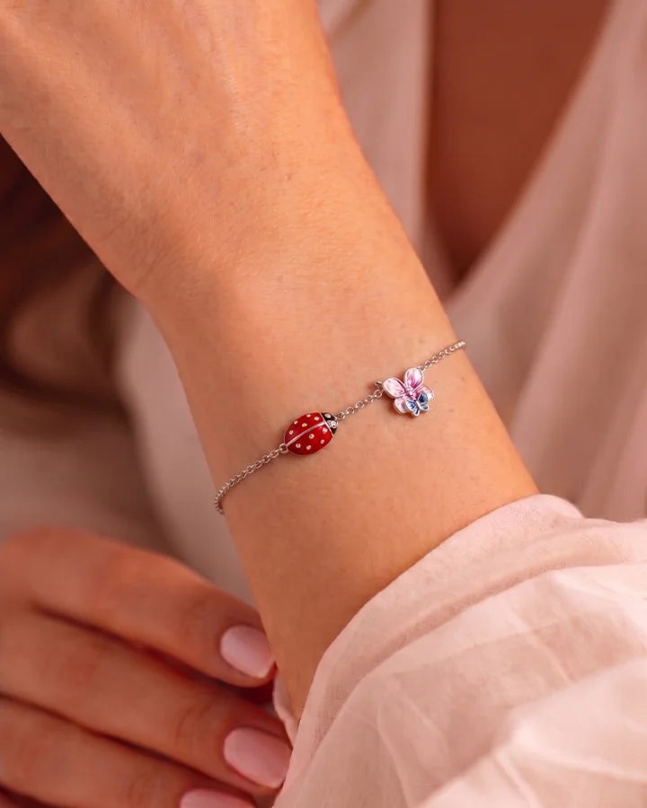 Ladybug Bracelet in 92.5 Silver