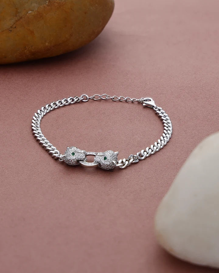 Twin Frost  Bracelet in 92.5 Silver