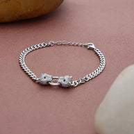Twin Frost  Bracelet in 92.5 Silver