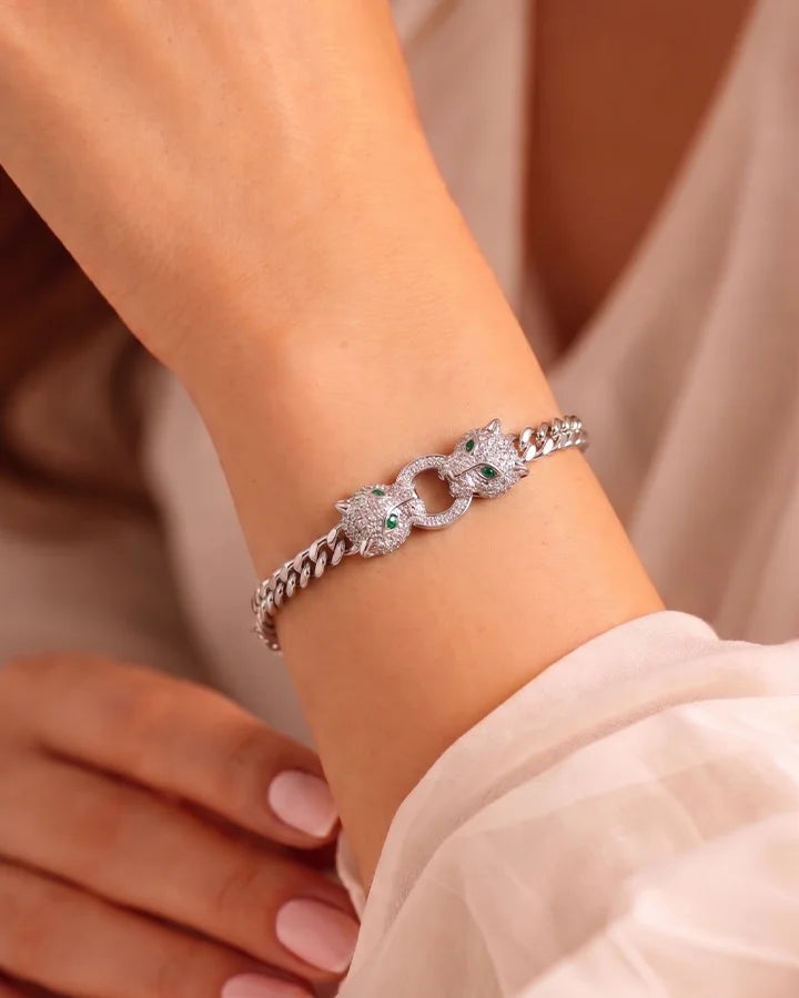 Twin Frost  Bracelet in 92.5 Silver
