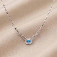 Solitaire Chain in 92.5 Silver