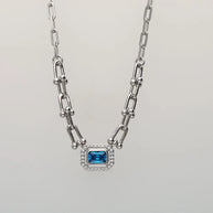 Solitaire Chain in 92.5 Silver