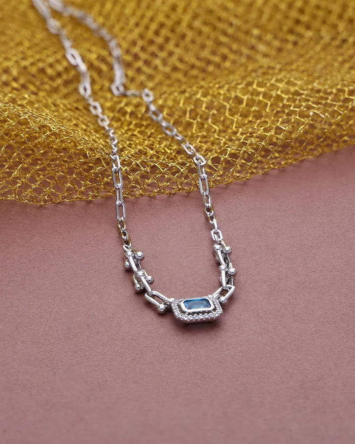 Solitaire Chain in 92.5 Silver