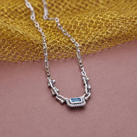 Solitaire Chain in 92.5 Silver