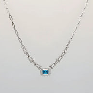 Solitaire Chain in 92.5 Silver