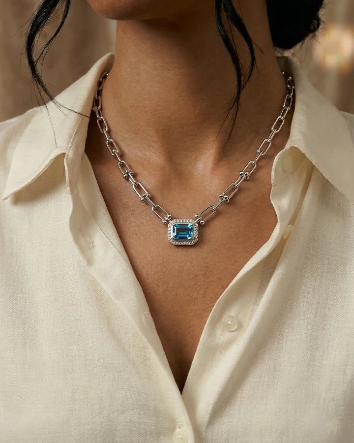 Solitaire Chain in 92.5 Silver