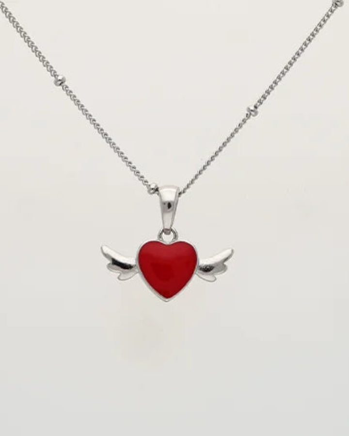 Heart Wing Chain in 92.5 Silver