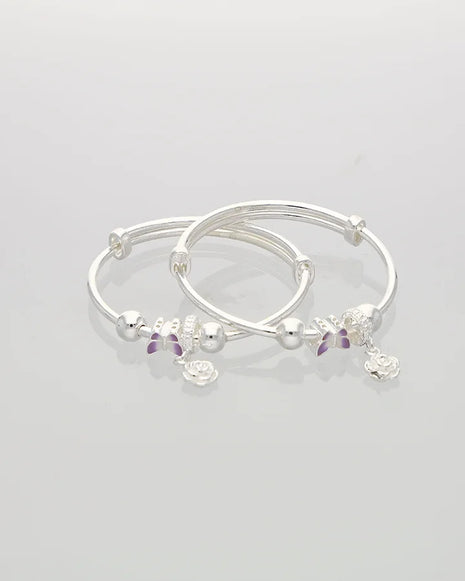 Butterfly Bloom Baby Kadli in 92.5 Silver