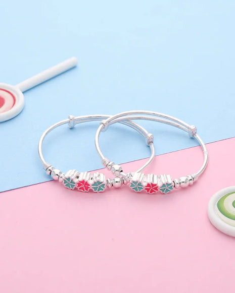 Trio Petal Harmony Baby Kadli in 92.5 Silver