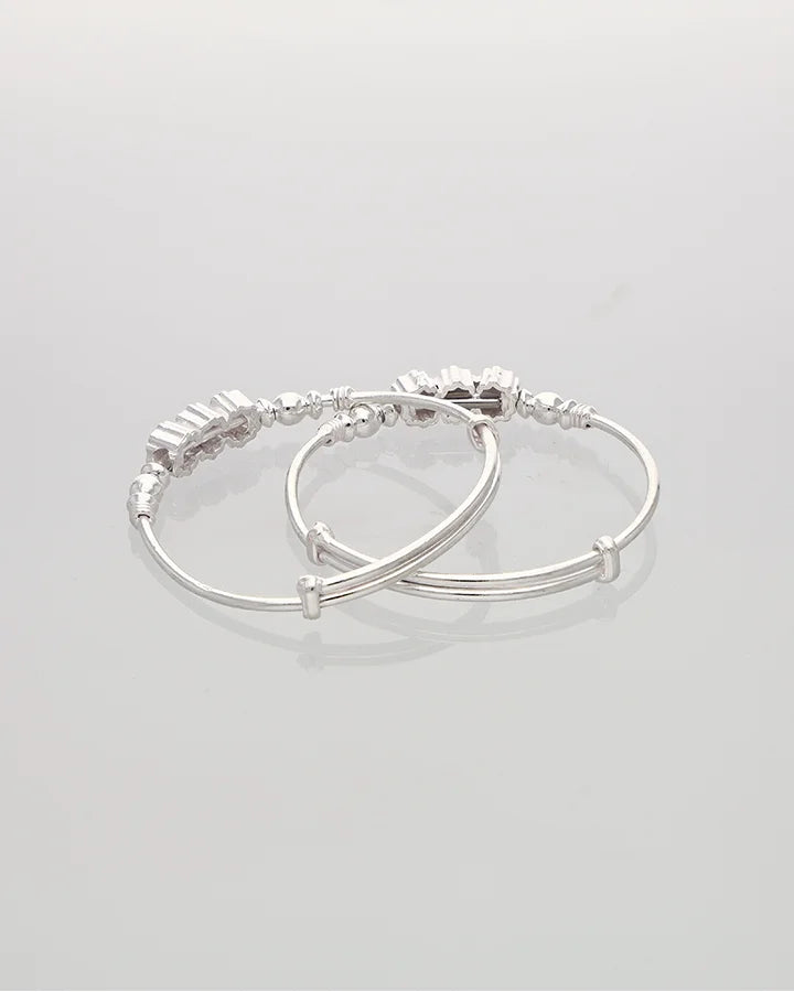 Trio Petal Harmony Baby Kadli in 92.5 Silver